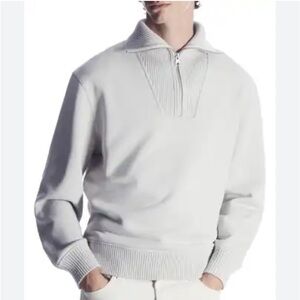 COS cotton blend half zip jumper sweater M